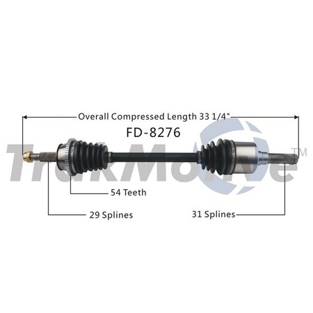 SURTRACK AXLE Cv Axle Shaft, Fd-8276 FD-8276